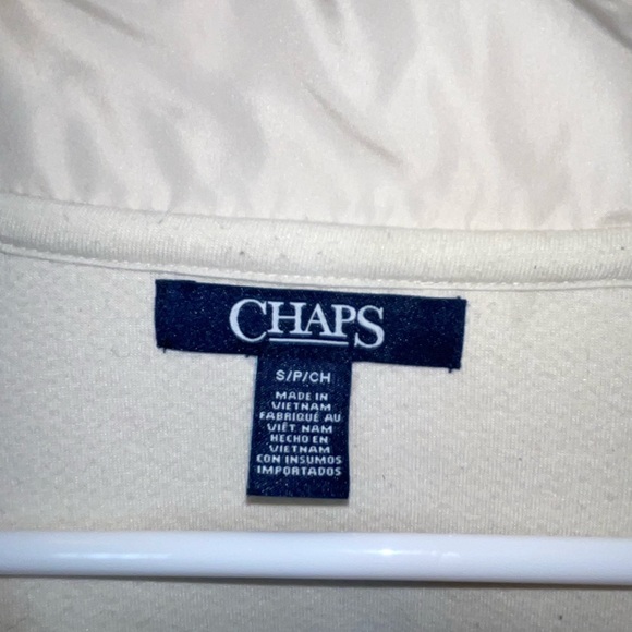Chaps thick creamy off-white thick soft fleece pullover size small fits loose - Picture 4 of 8